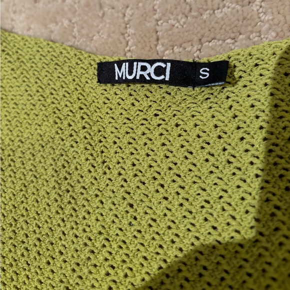 MURCI Knitted Dress in Chartreuse / Size S - Picture 5 of 5